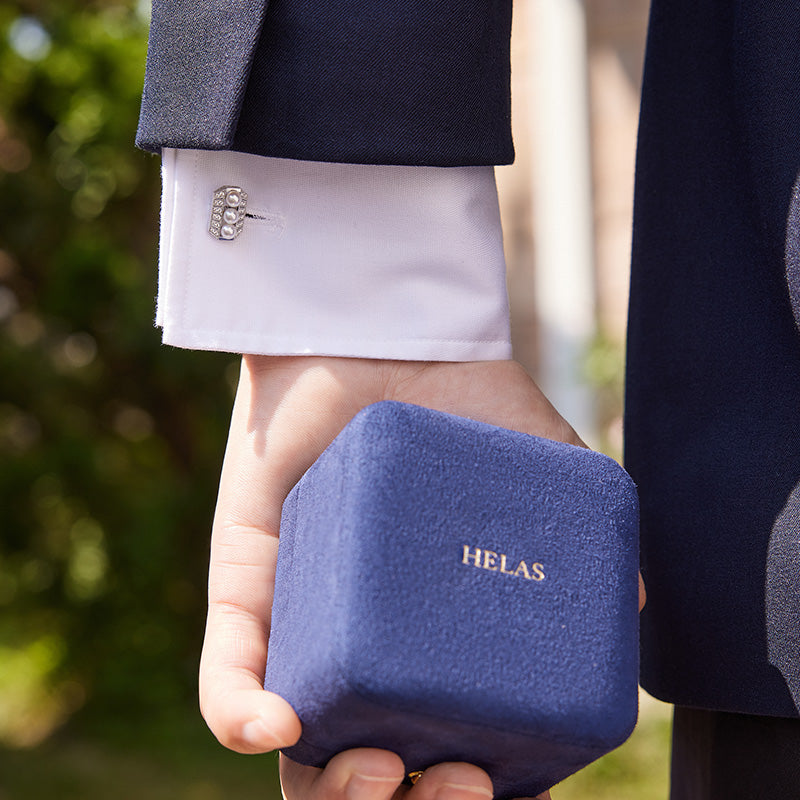 1920s' COLLECTION Akoya Pearl 18K White Gold Diamond Chrysler Men's Cufflinks
