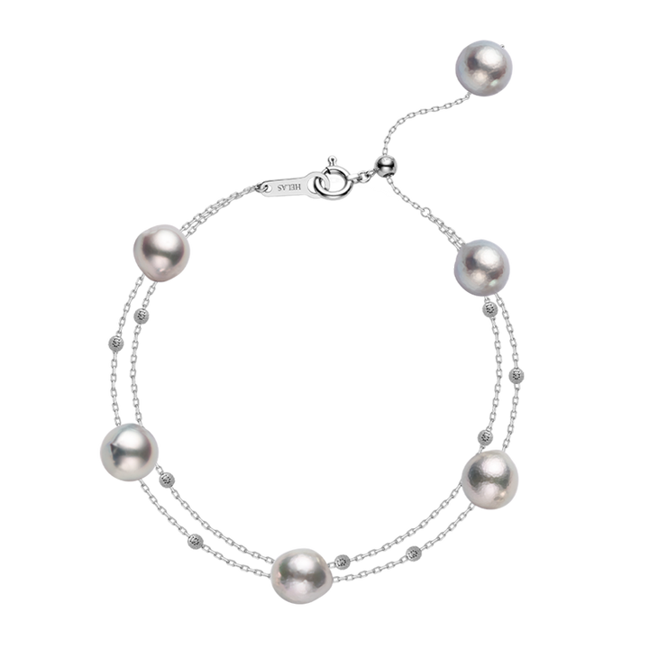 Akoya Baroque Pearl Bracelet 18K White Gold Special Style