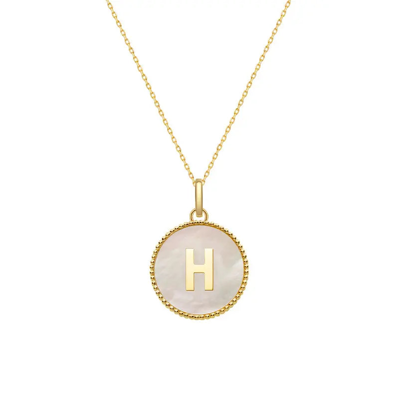 LEAN IN COLLECTION Custom Letter Mother-of-Pearl Necklace