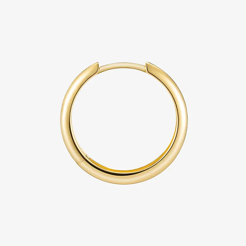 PERFECTION COLLECTION 18K Gold Trendy Subtle Circle Design Diamonds Earrings