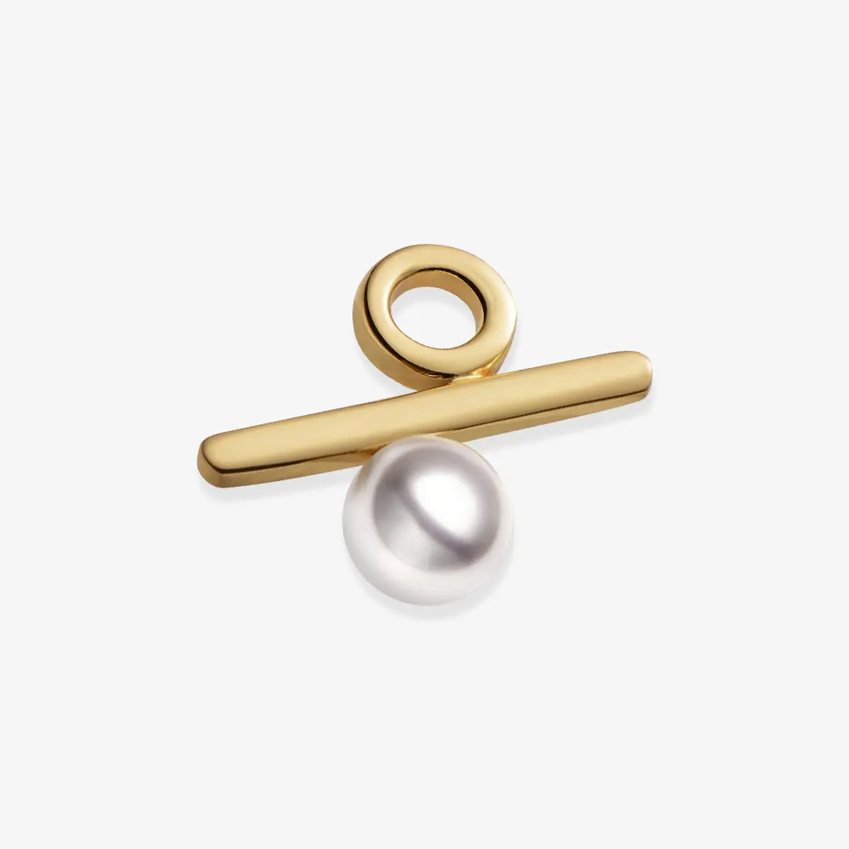 PERCENT COLLECTION Akoya Saltwater Pearl 18K Yellow Gold Diamond Circle Necklace