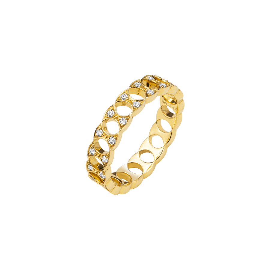 18K Gold Diamond Lucky Continuous Ring - HELAS Jewelry