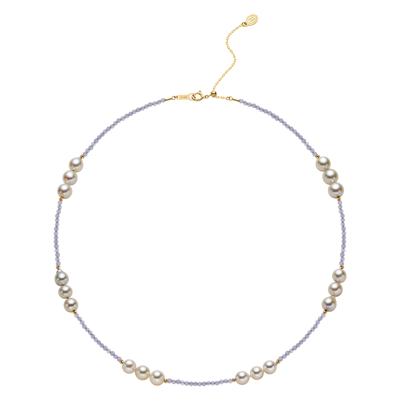 Baroque Pearl 18K Tanzanite Unique Design Necklace