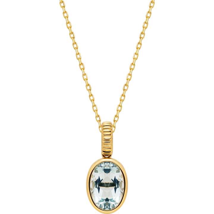 18K Gold Sapphire Diamond Circle Pendant Necklace