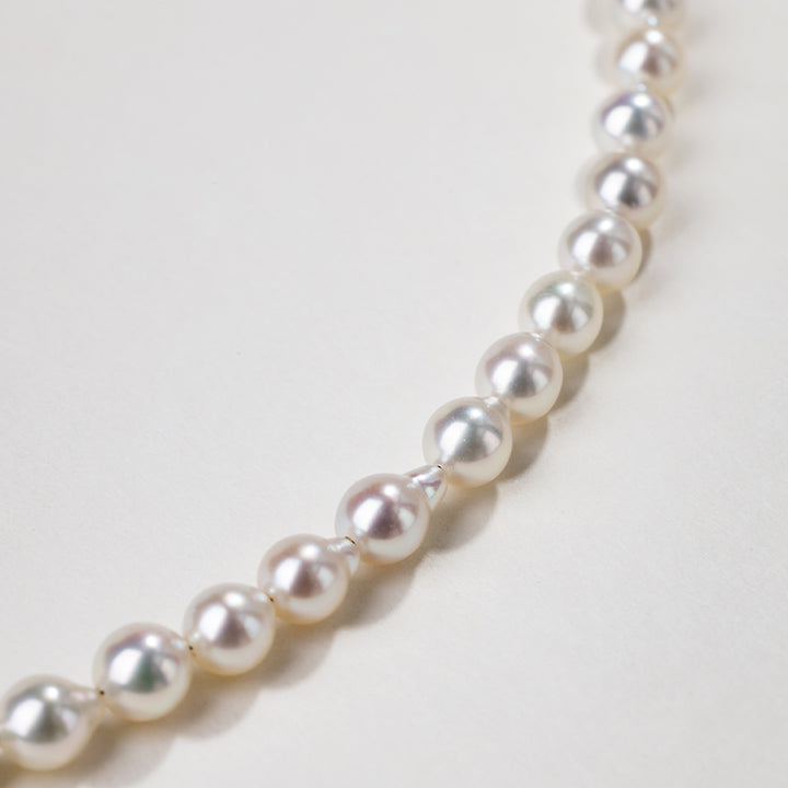 Baroque Akoya Pearl 18K Gold Petite Pearl Strand Necklace