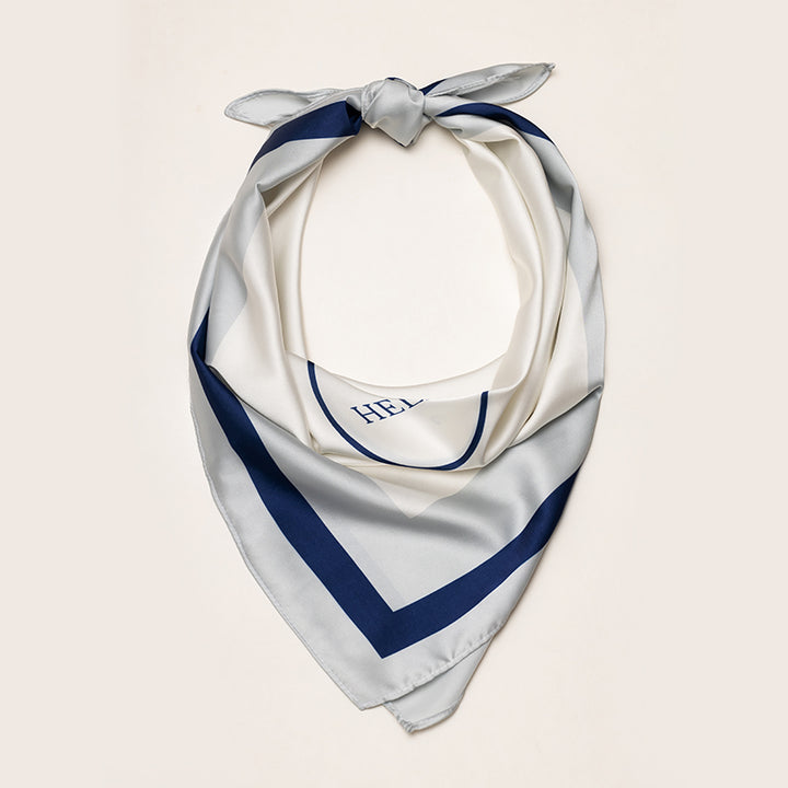 Luxury Blue White Scarf