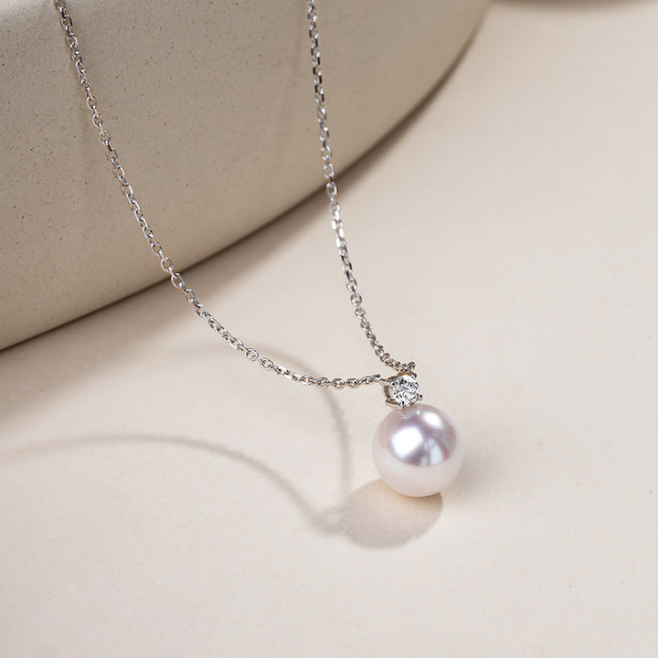 Premier Akoya Pearl 18K Gold Diamond Necklace