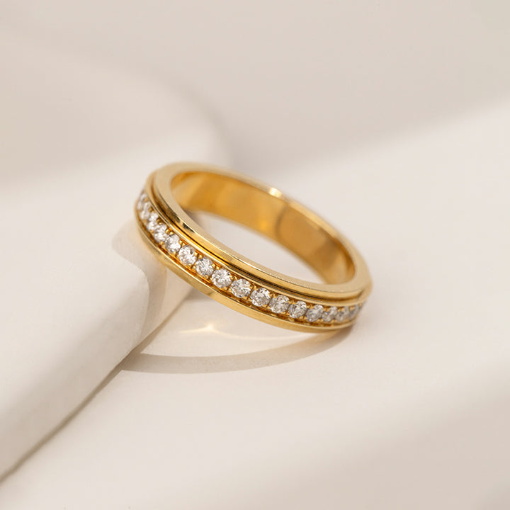 18K Gold Diamond Classic Everyday Eternity Ring