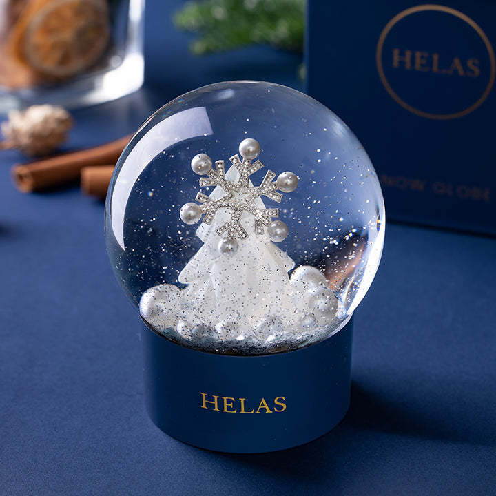 Pearl Snowflake Crystal Ball