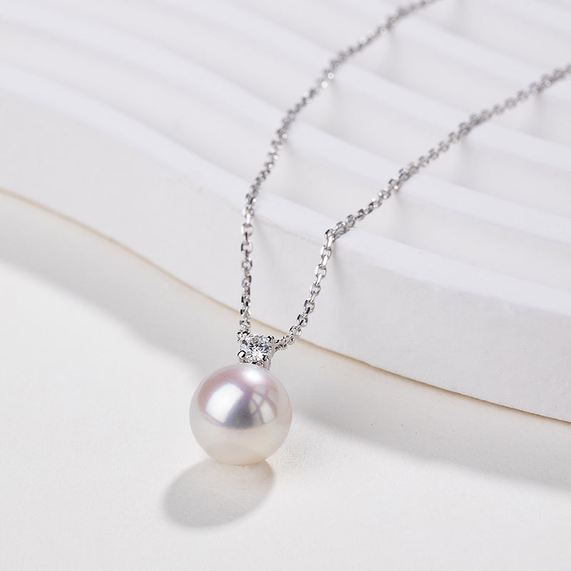 Premier Akoya Pearl 18K Gold Diamond Necklace