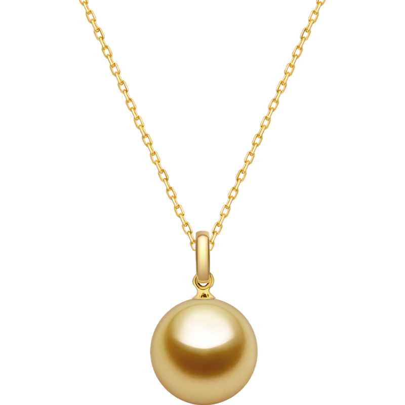 Saltwater Pearl 18K Gold Classic Buckle Pendant Necklace