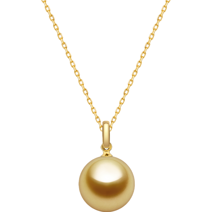 Saltwater Pearl 18K Gold Classic Buckle Pendant Necklace