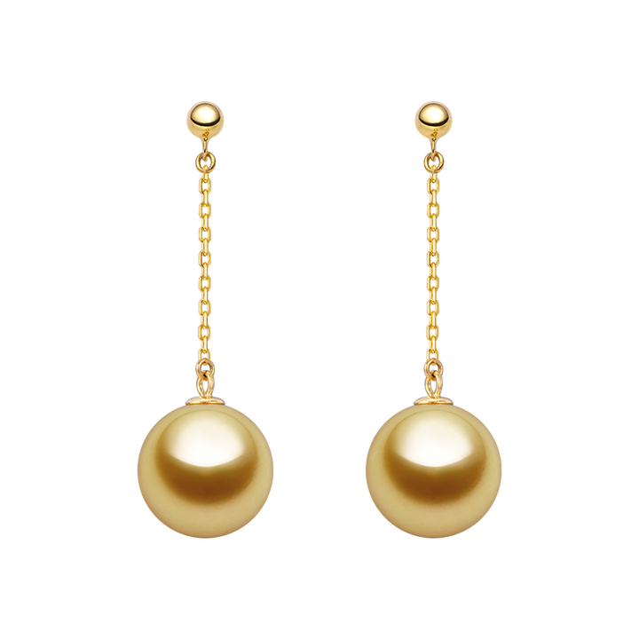 South Sea Golden Pearl 18K Gold Drop Earrings
