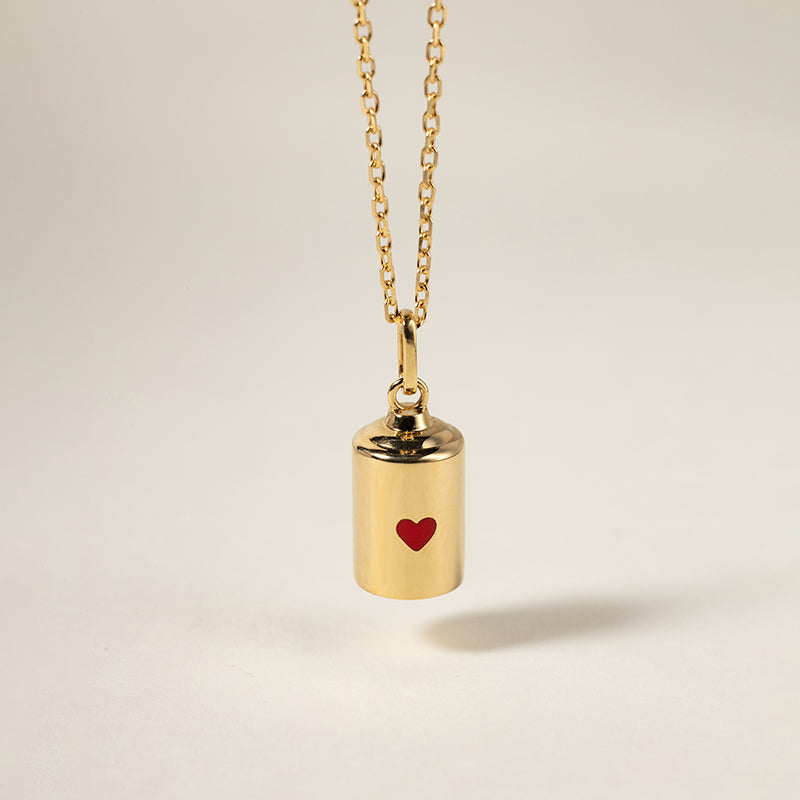 Mother-daughter Matching 18K Gold Enamel Mini Weights Necklace