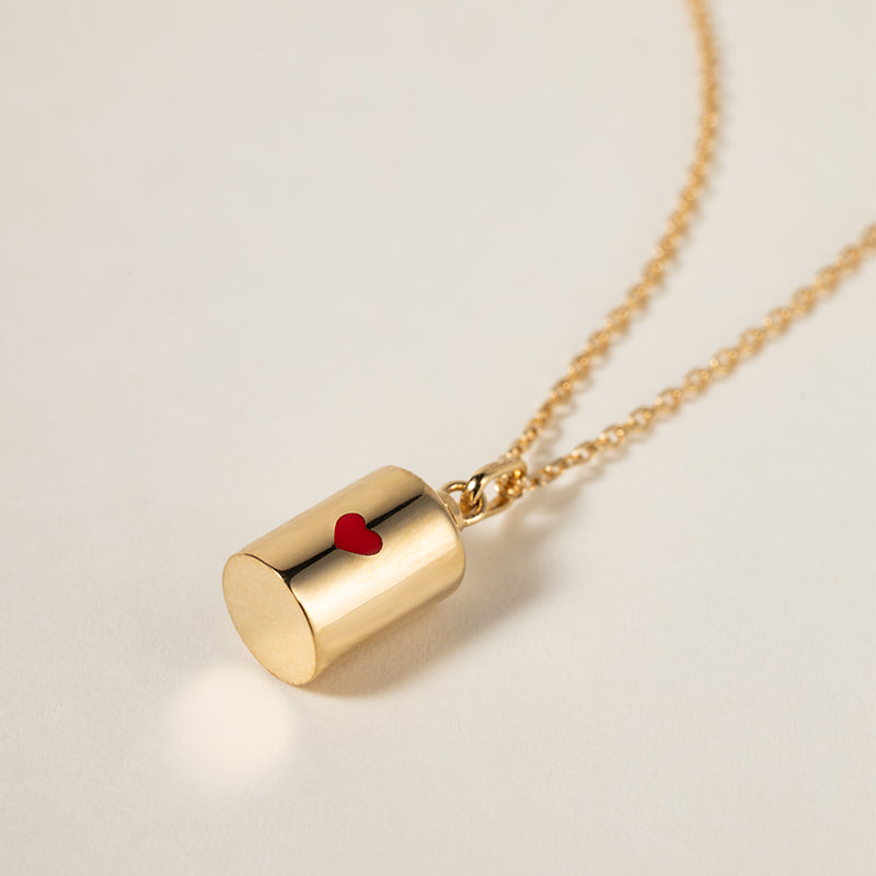 Mother-daughter Matching 18K Gold Enamel Mini Weights Necklace