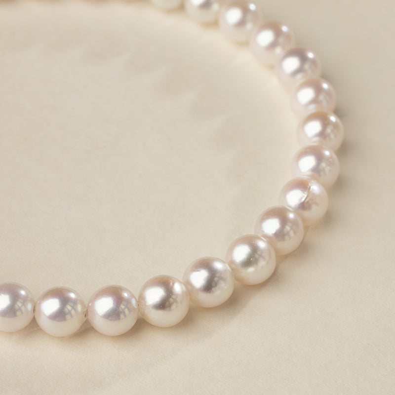 Akoya Pearl 18K Gold Classic Pearl Strand Bracelet