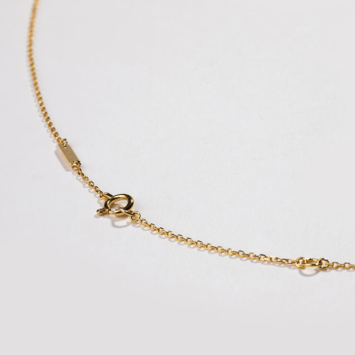 Tahitian 18K Gold Diamond Sequence Pendant Necklace