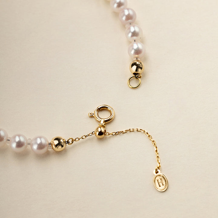 Akoya Pearl 18K Gold Classic Pearl Strand Bracelet