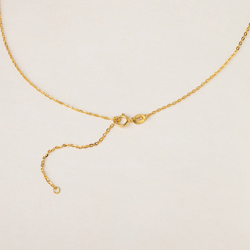 Akoya Saltwater Pearl 18K Gold Diamond Victory Sign Necklace