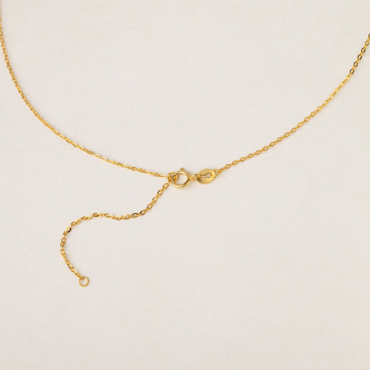 Akoya Saltwater Pearl 18K Gold Diamond Victory Sign Necklace