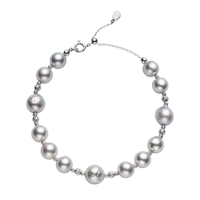 Akoya Bracelet Baroque Pearl 18K White Gold