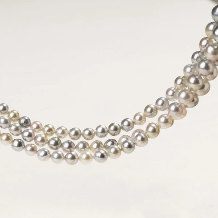 BEADED COLLECTION 18k Gold Morandi Gray Mixed Color Baroque Pearl Long Necklace BEADED COLLECTION 18k Gold Morandi Gray Mixed Color Baroque Pearl Long Necklace BEADED COLLECTION