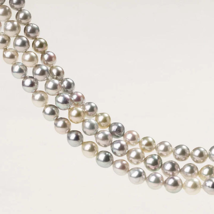 BEADED COLLECTION 18k Gold Morandi Gray Mixed Color Baroque Pearl Short Necklace BEADED COLLECTION 18k Gold Morandi Gray Mixed Color Baroque Pearl Short Necklace BEADED COLLECTION