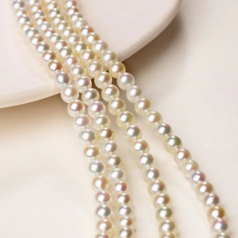 BEADED COLLECTION 18k Gold Round Candy-colored Mixed Color Akoya Pearl Necklace BEADED COLLECTION 18k Gold Round Candy-colored Mixed Color Akoya Pearl Necklace BEADED COLLECTION