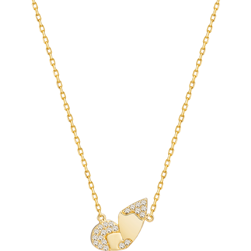 18K Gold Butterfly Diamonds Necklace