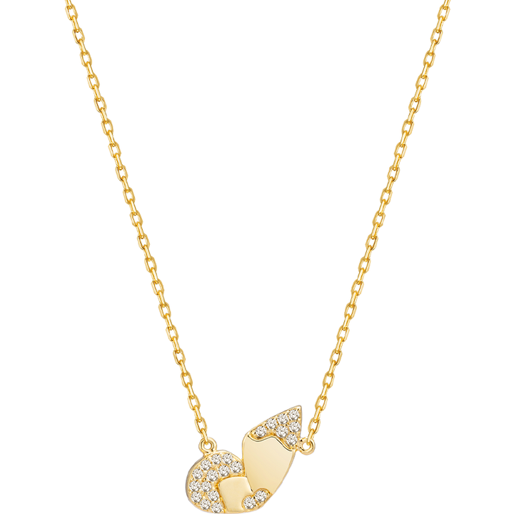 18K Gold Butterfly Diamonds Necklace