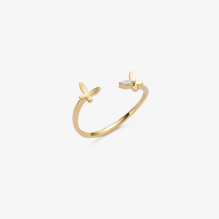 18K Gold Diamonds Mini Summer Flower Ring