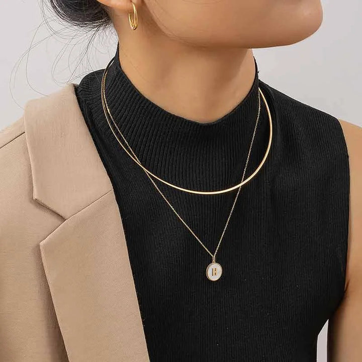 FINE LINE COLLECTION 18k Gold Reversible Clavicle Necklace FINE LINE COLLECTION 18k Gold Reversible Clavicle Necklace FINE LINE COLLECTION