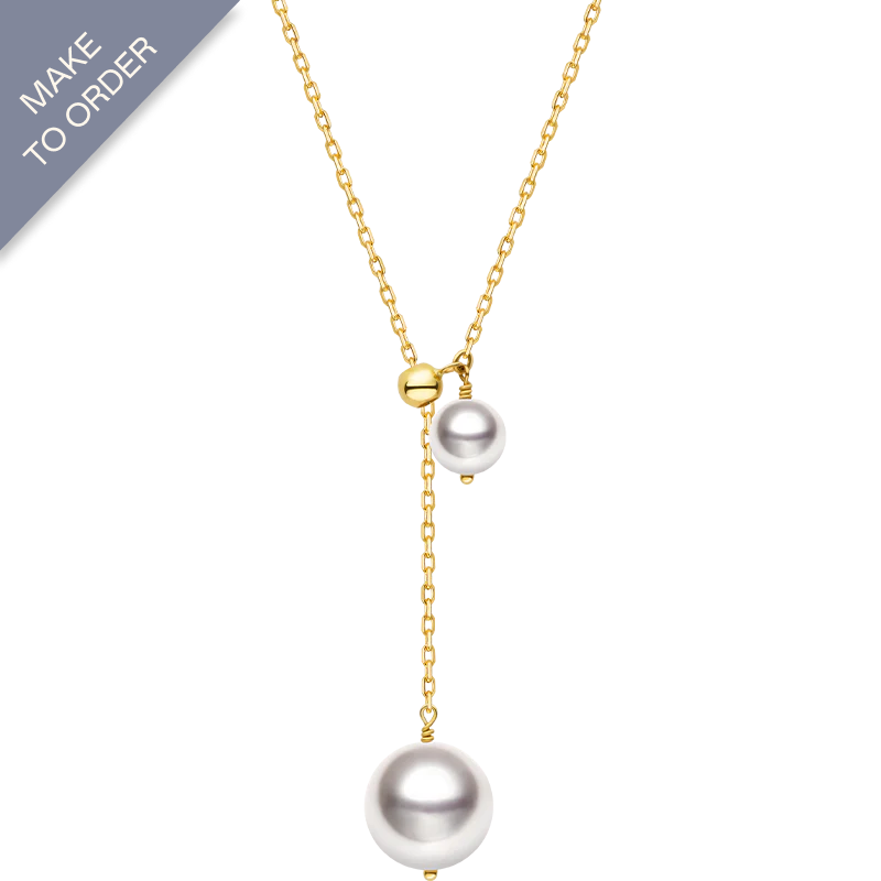Akoya Pearl 18K Gold Accompanying Baby Pearl Necklace