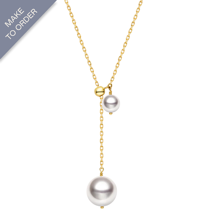 Akoya Pearl 18K Gold Accompanying Baby Pearl Necklace