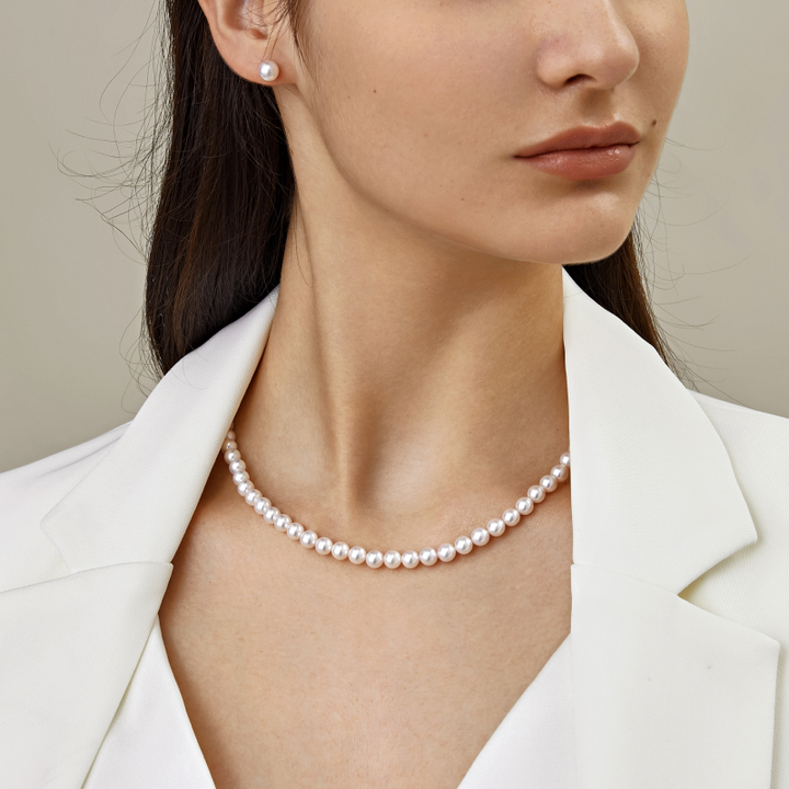 Akoya Pearl 18K Gold Welfare Pearl Strand Necklace