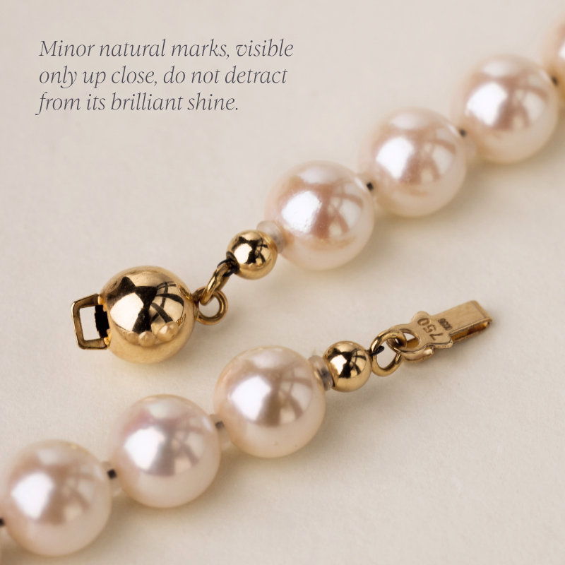 Akoya Pearl 18K Gold Welfare Pearl Strand Necklace