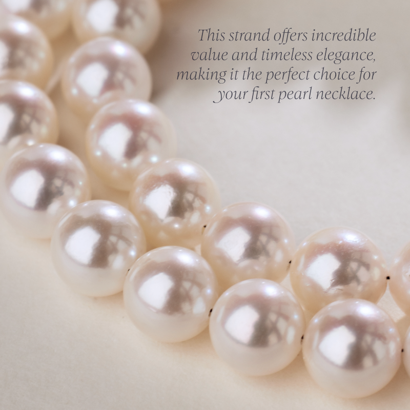 Akoya Pearl 18K Gold Welfare Pearl Strand Necklace