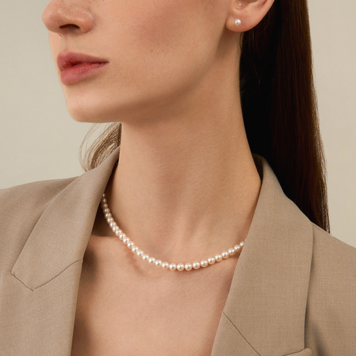 Akoya Pearl 18K Gold Welfare Pearl Strand Necklace