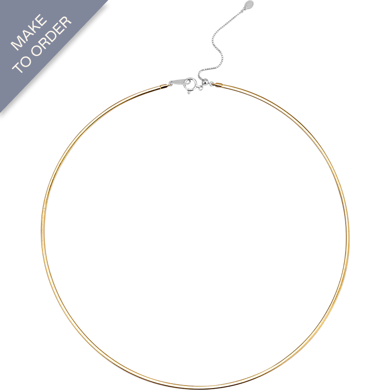 18k Gold Reversible Clavicle Necklace