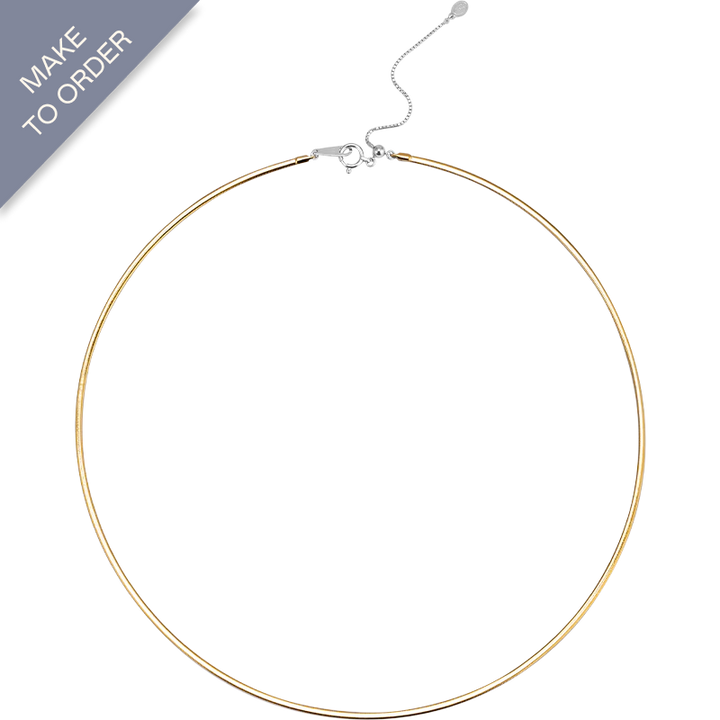 18k Gold Reversible Clavicle Necklace