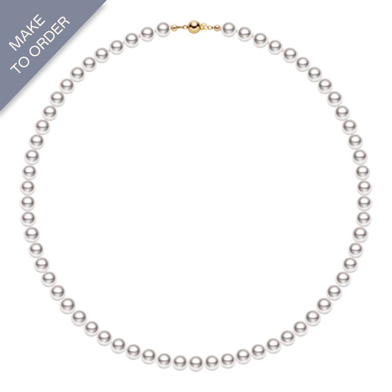 Akoya Pearl 18K Gold Welfare Pearl Strand Necklace