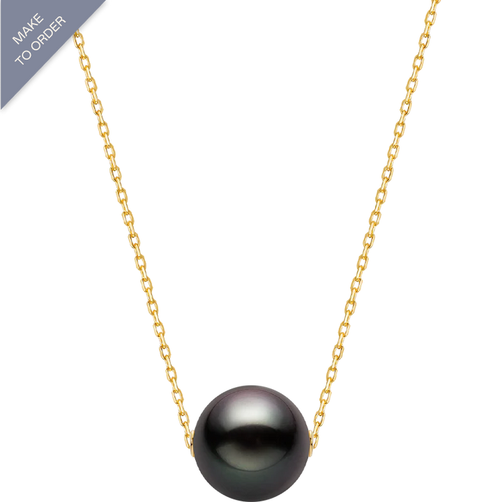 Tahitian Pearl 18K Gold Round Pendant Necklace