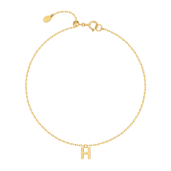 18K Gold Exclusive Custom Initial Letter Bracelet