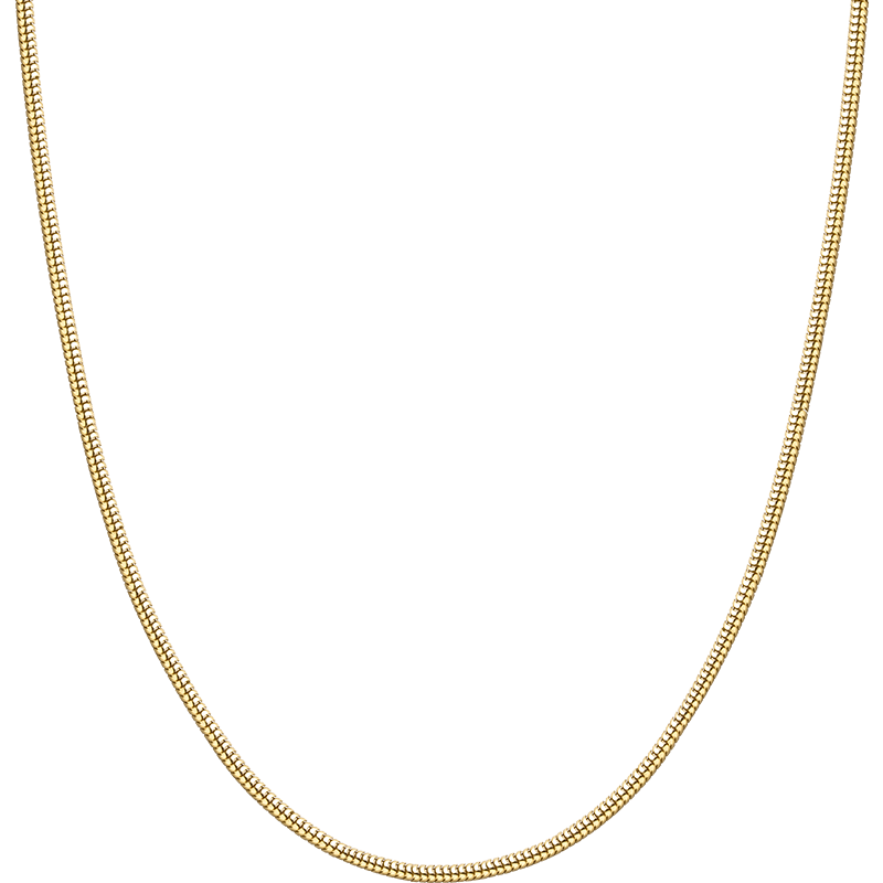 FINE LINE COLLECTION 18k Yellow Gold Square Herringbone Chain Necklace