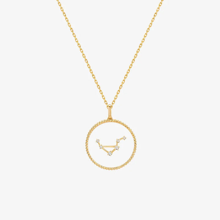 INVISIBLE SYMBOL CONSTELLATIONS 18K Gold Transparent Sapphire Diamond Necklace - HELAS Jewelry
