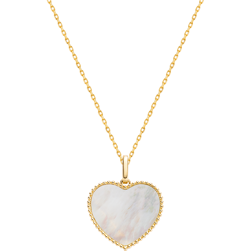 Mother-of-Pearl 18K Gold My Heart Necklace