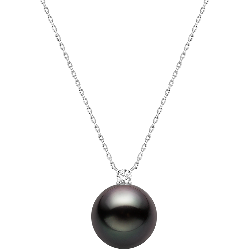 Tahitian Pearl 18K Gold Diamond Necklace