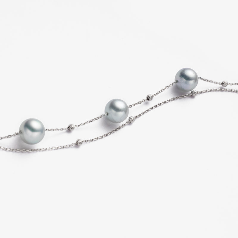 Akoya Baroque Pearl Bracelet 18K White Gold Special Style