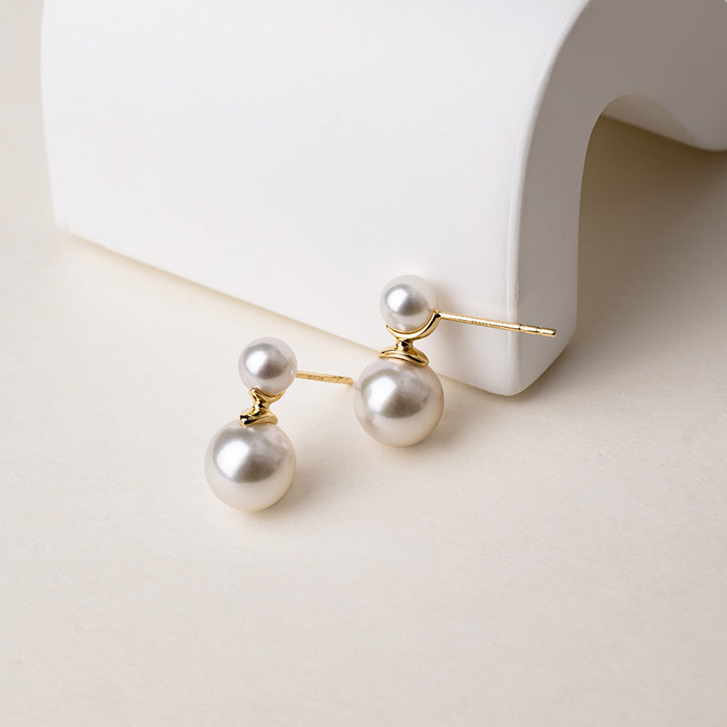 Akoya Pearl 18K Gold Companion Pearl Earrings