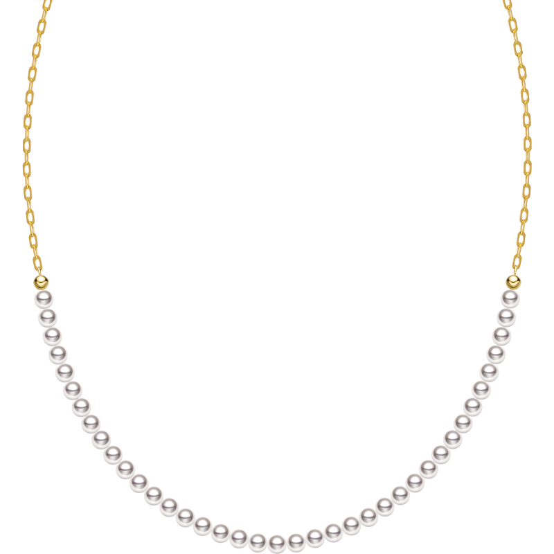 Akoya Pearl 18K Gold Chain Design Elegant Necklace